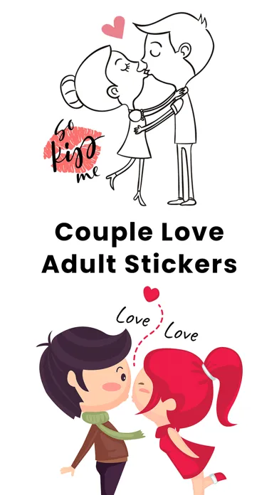 Couple Love Adult Stickers Ekran Görüntüleri