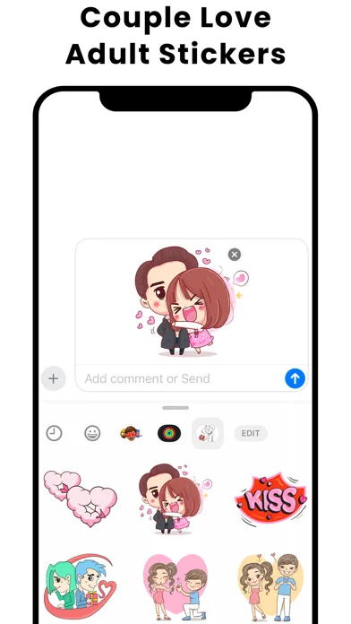 Couple Love Adult Stickers Ekran Görüntüleri