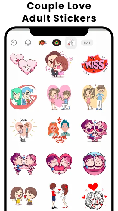 Couple Love Adult Stickers Ekran Görüntüleri