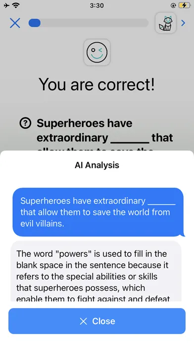 Capturas de tela do AI Dictionary