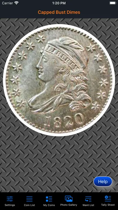 Ảnh chụp màn hình của Capped Bust Dime