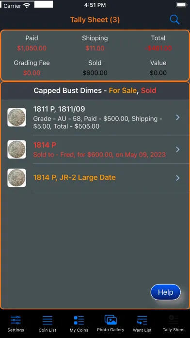 Ảnh chụp màn hình của Capped Bust Dime