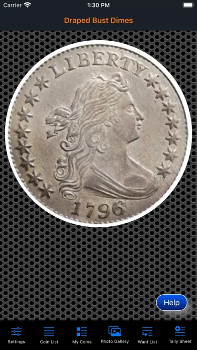 Ảnh chụp màn hình của Draped Bust Dime
