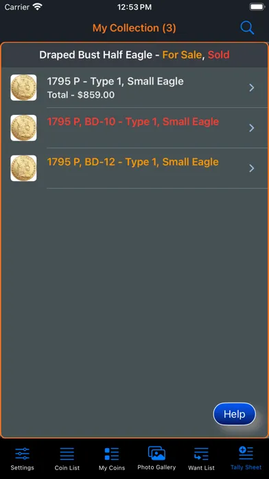 Draped Bust Half Eagle سکرین شاٹس