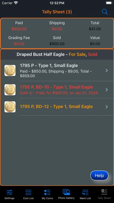 Draped Bust Half Eagle سکرین شاٹس