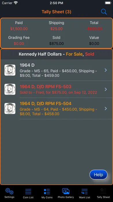 Kennedy Half Dollar স্ক্রিনশট