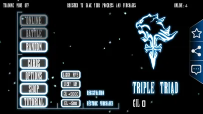 Triple Triad Trading Card Game Screenshots