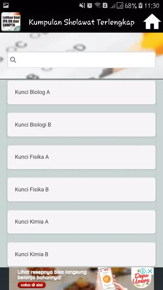 Capturas de pantalla de Latihan Soal IPA UN dan Ujian