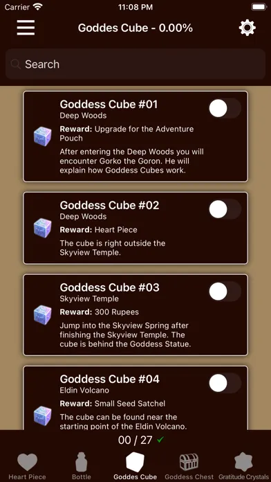 Capturas de tela do Skyward Companion