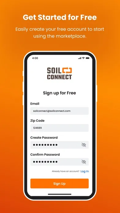 Capturas de tela do Soil Connect Marketplace