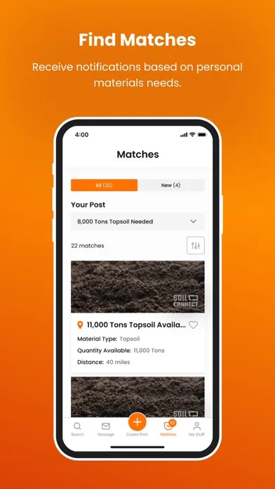 Capturas de tela do Soil Connect Marketplace