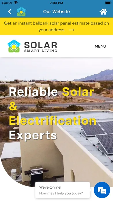 Ảnh chụp màn hình của Solar Smart Living