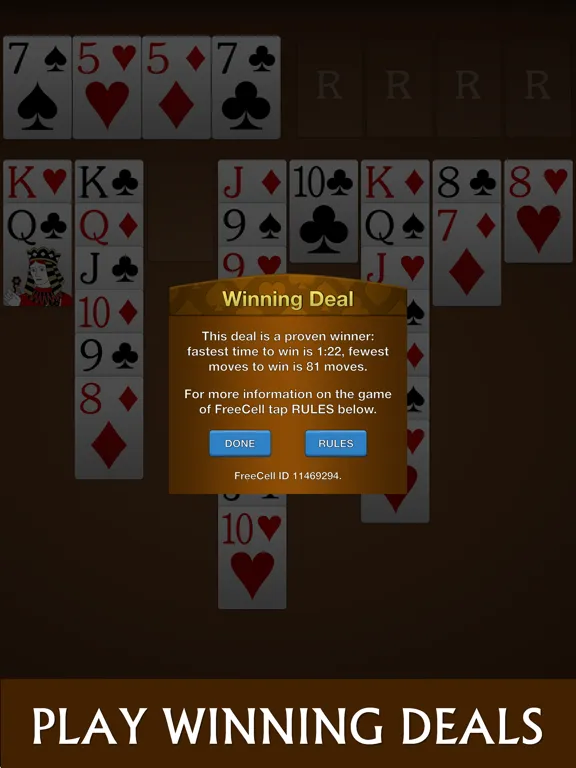 Capturas de tela do Solebon FreeCell Solitaire iPad 