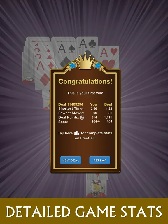 Capturas de tela do Solebon FreeCell Solitaire iPad 