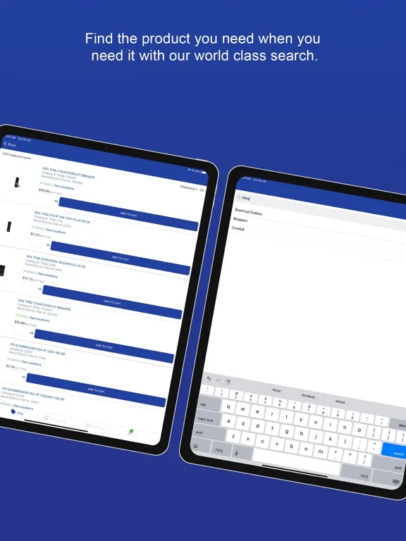 World Electric Supply iPad Screenshots