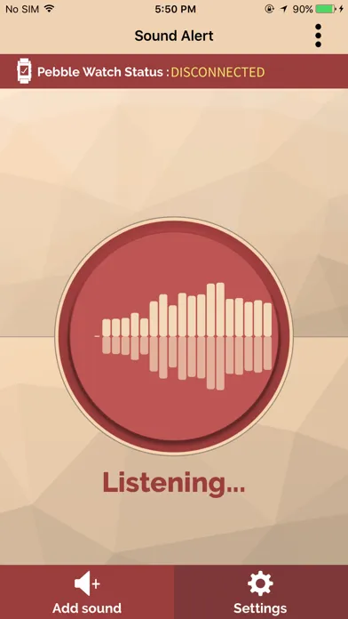 Tangkapan layar Sound Alert.