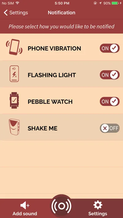 Tangkapan layar Sound Alert.