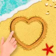 Sand draw: Make beach drawings Sand draw: Make beach drawings