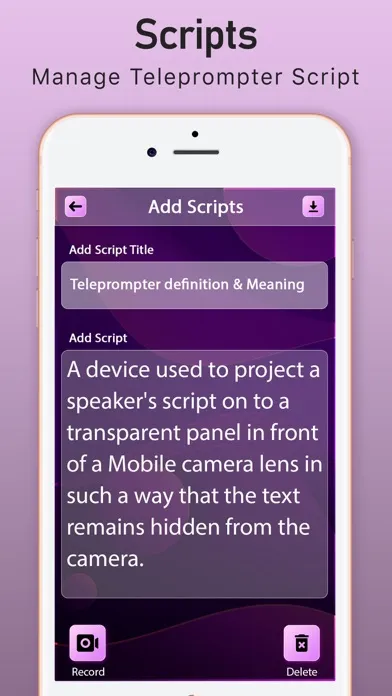 Teleprompter for Video Script Screenshots