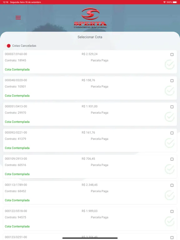 Sperta Consórcio iPad  स्क्रीनशॉट