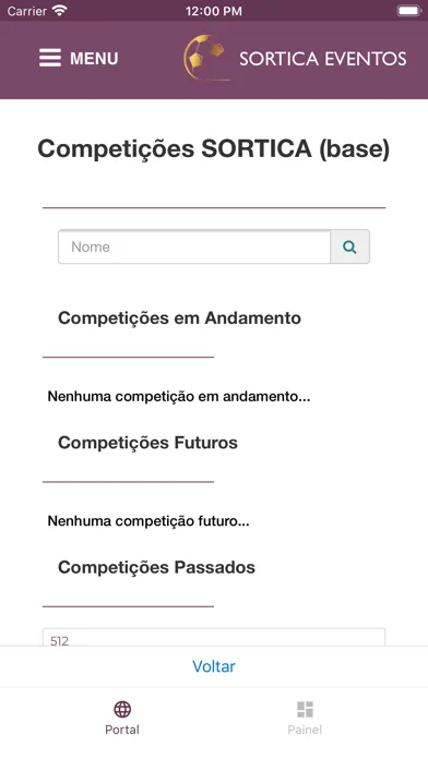 Capturas de tela do Sortica App