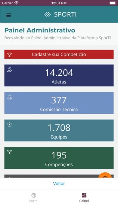 Capturas de tela do Sortica App