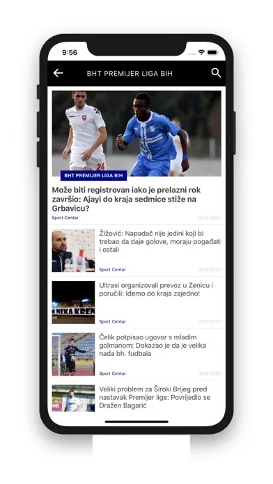Capturas de tela do Sport Centar