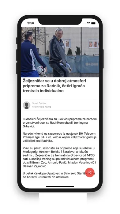 Capturas de tela do Sport Centar