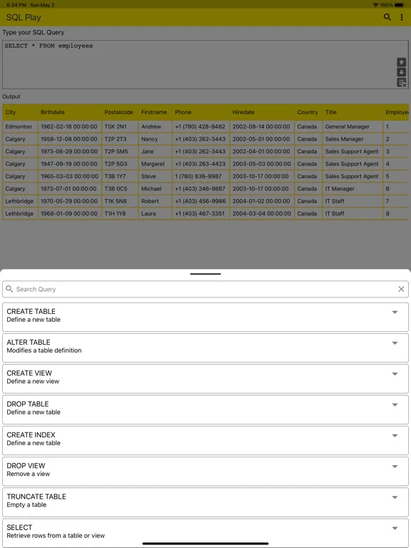 SQL Play iPad  স্ক্রিনশট