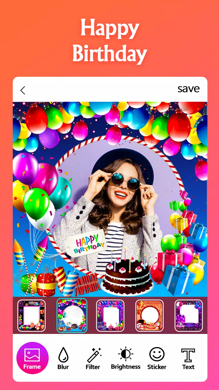 Happy Birthday Photo Frame Ekran Görüntüleri