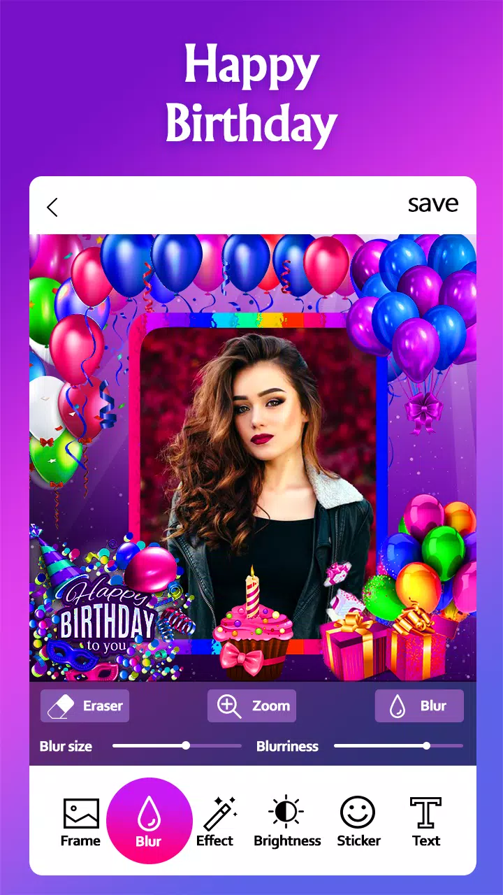 Happy Birthday Photo Frame Ekran Görüntüleri