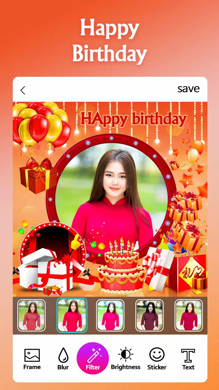 Happy Birthday Photo Frame Ekran Görüntüleri