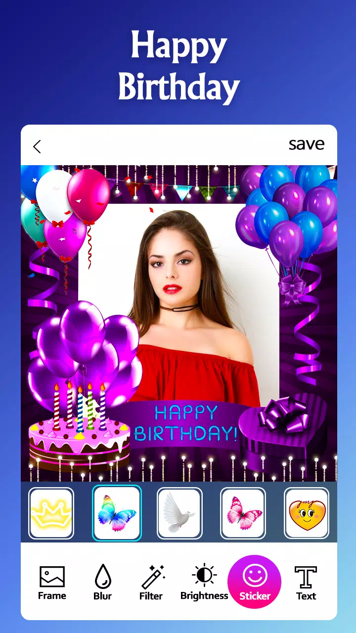 Happy Birthday Photo Frame Ekran Görüntüleri