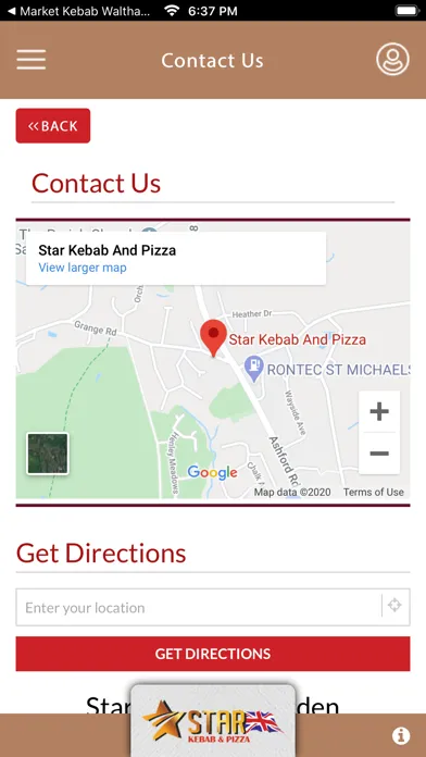 Ảnh chụp màn hình của Star Kebab Tenterden