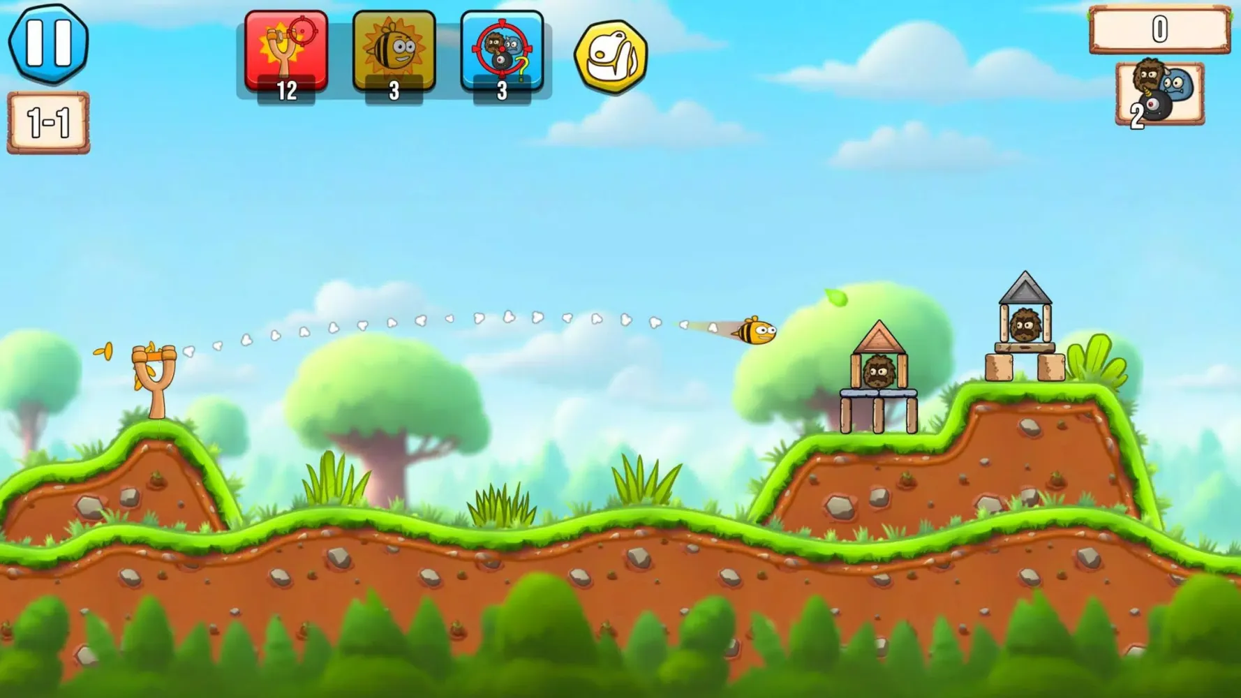 Tangkapan skrin Angry Monsters Catapult