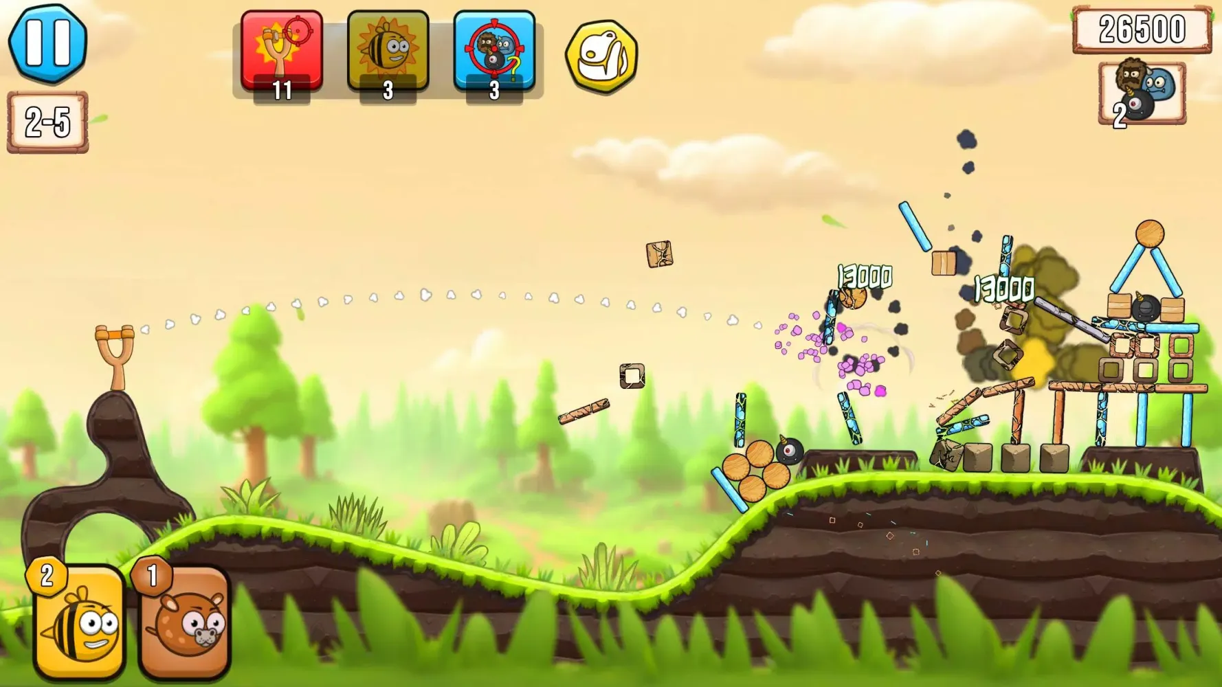 Tangkapan skrin Angry Monsters Catapult