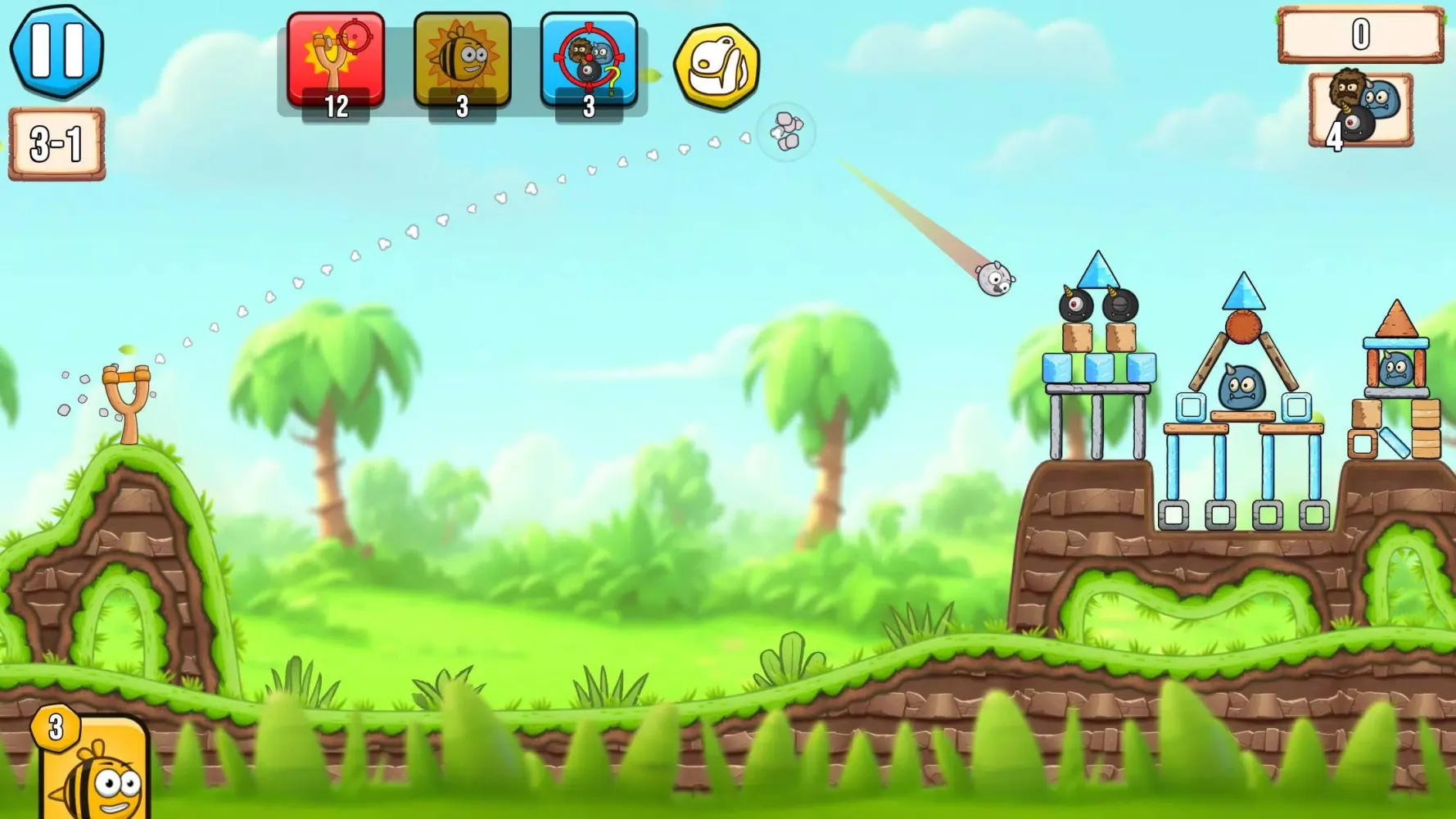 Tangkapan skrin Angry Monsters Catapult