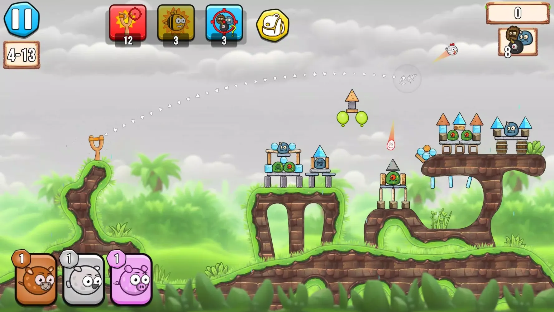 Tangkapan skrin Angry Monsters Catapult