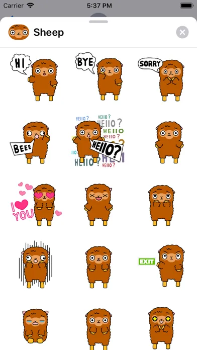 Ảnh chụp màn hình của Funny Sheep Stickers