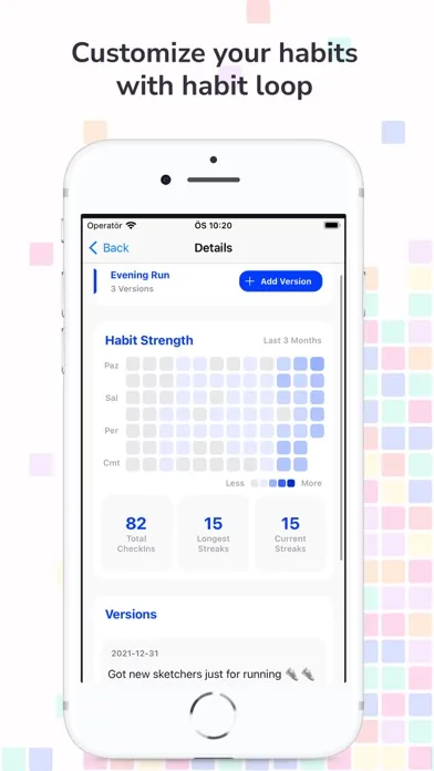 Habit Versions - Tracker Screenshots