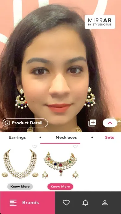 mirrAR - AR Jewellery try-on Screenshots