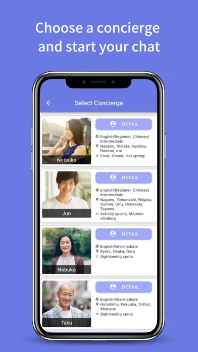 JTC Japan Travel Concierge Ekran Görüntüleri