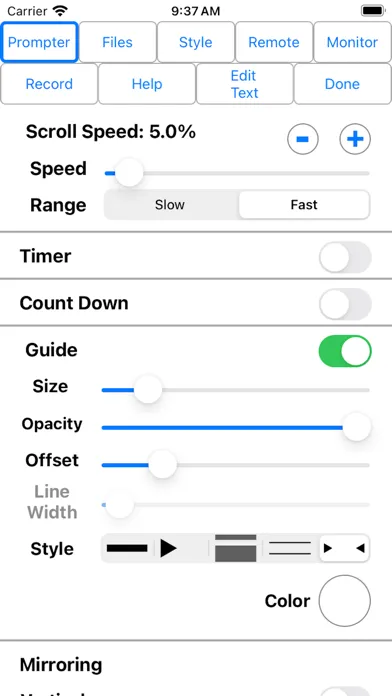 iAutocue Screenshots
