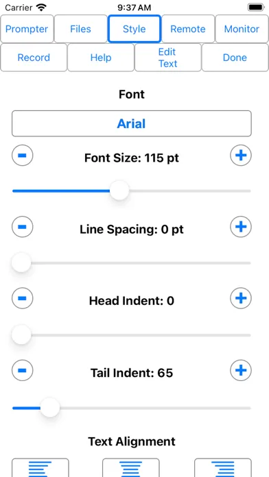 iAutocue Screenshots
