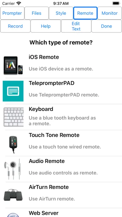 iAutocue Screenshots