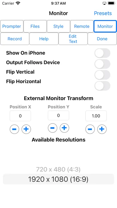 iAutocue Screenshots