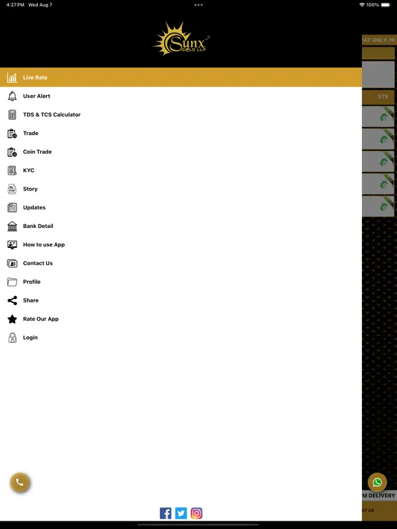 Screenshot di Sunx Gold iPad 