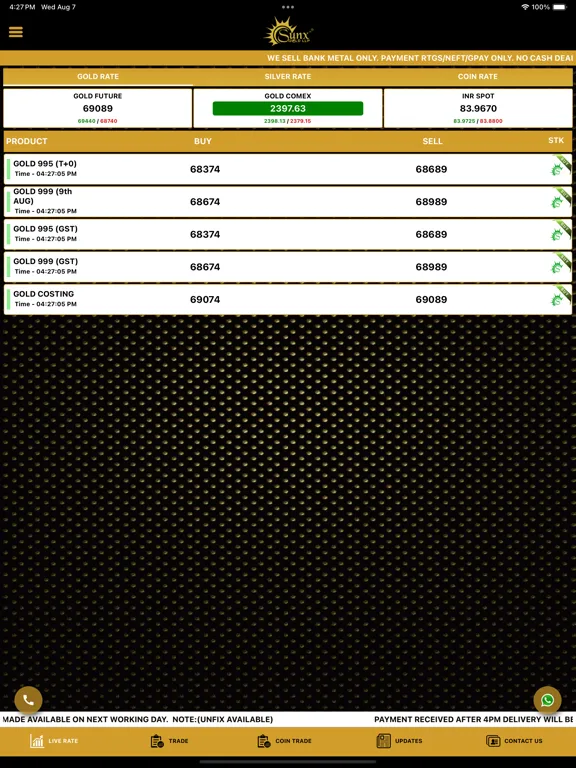Screenshot di Sunx Gold iPad 
