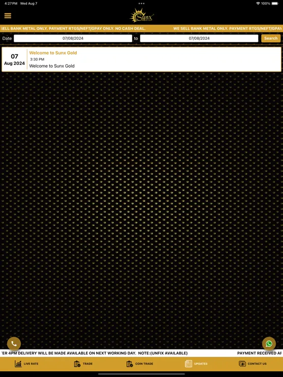 Screenshot di Sunx Gold iPad 