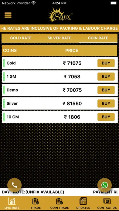 Screenshot di Sunx Gold